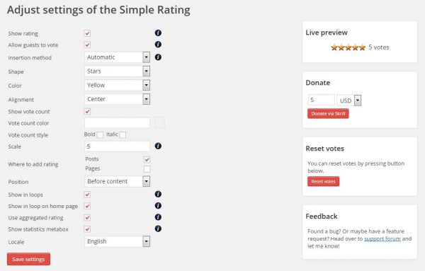 Simple Rating