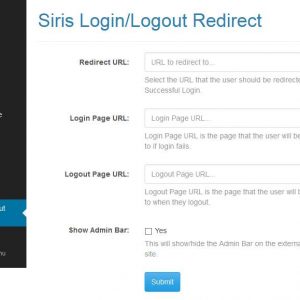 Siris Login/Logout Redirect