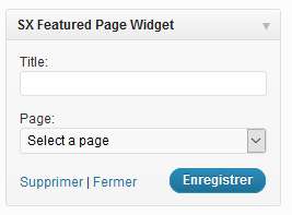SX Featured Page Widget