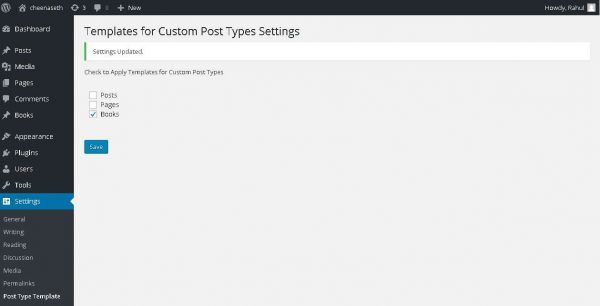 Template for Custom Post Types