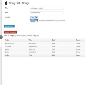 tf Song List