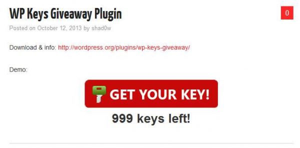 WP Keys Giveaway