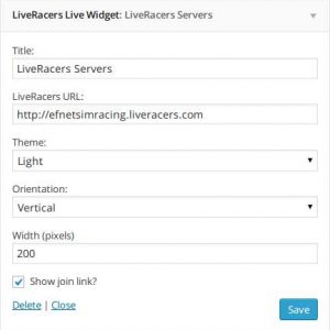 WordPress LiveRacers