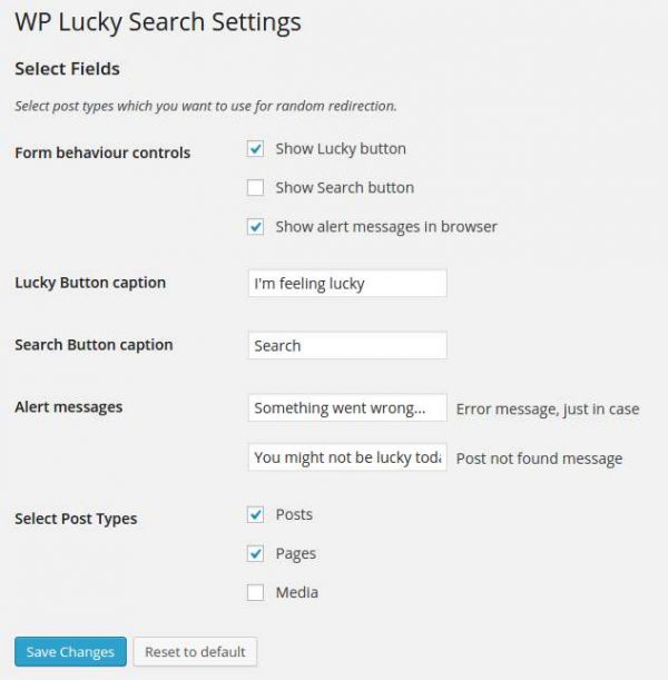 WP Lucky Search