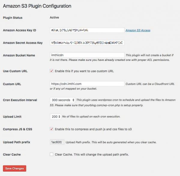 WordPress Amazon S3 Plugin