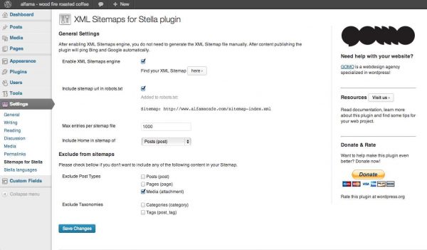 XML Sitemap for Stella