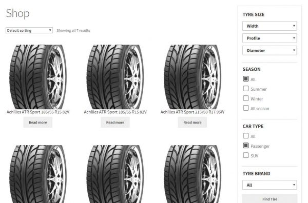 TyresAddict â Tyre Product Filter for WooCommerce