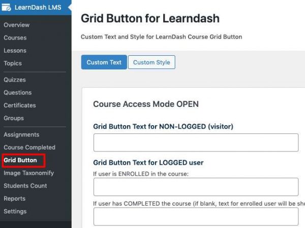 Grid Button for LearnDash