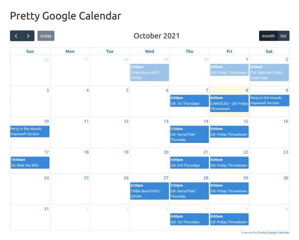 Pretty Google Calendar