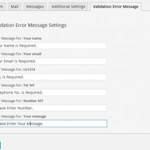 Validation Error Message â CF7