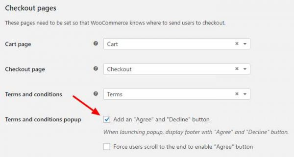 WooCommerce Checkout Terms Popup