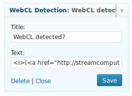WebCL Widget