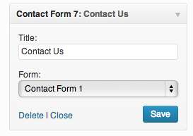 Widget Contact Form 7