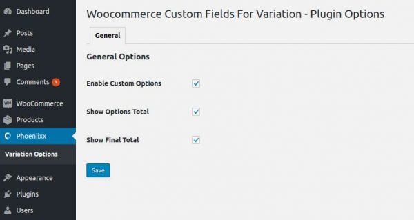 Woocommerce Custom Fields For Variation