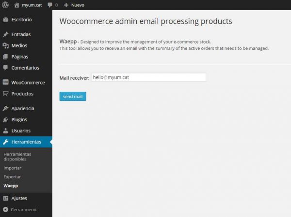woocommerce admin email processing products (waepp)