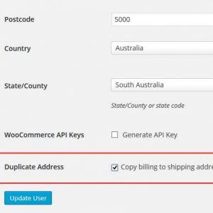 WooCommerce Duplicate Billing Address