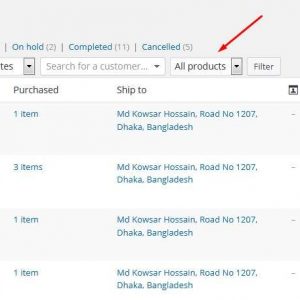WooCommerce Filter Orders by Product