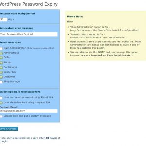 WordPress Password Expiry