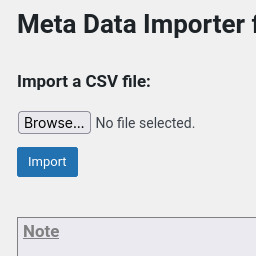 Meta Data Importer