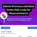 Admin Previous and Next Order Edit Links for Woocommerce